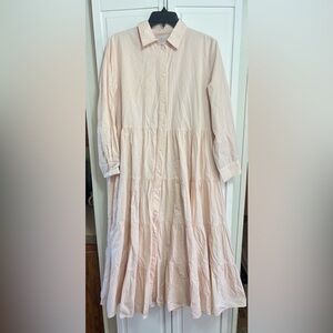 Dainty Jewells Peach Button Down Dress